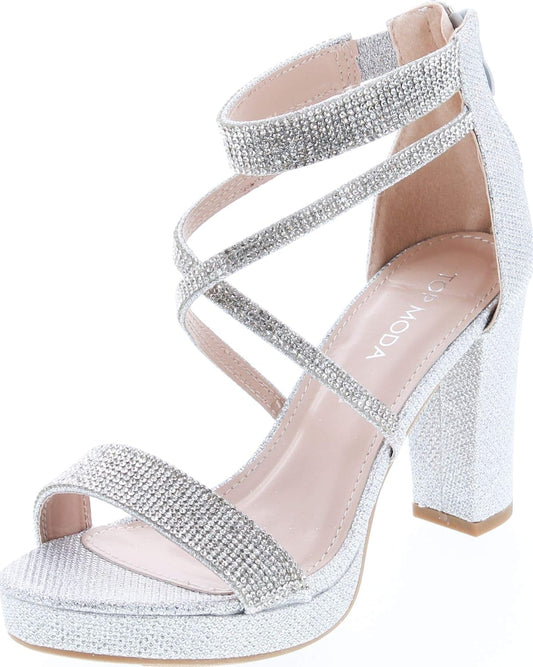 Dressy/Formal Sandals High Heel Ankle Strap Open Toe Sandals